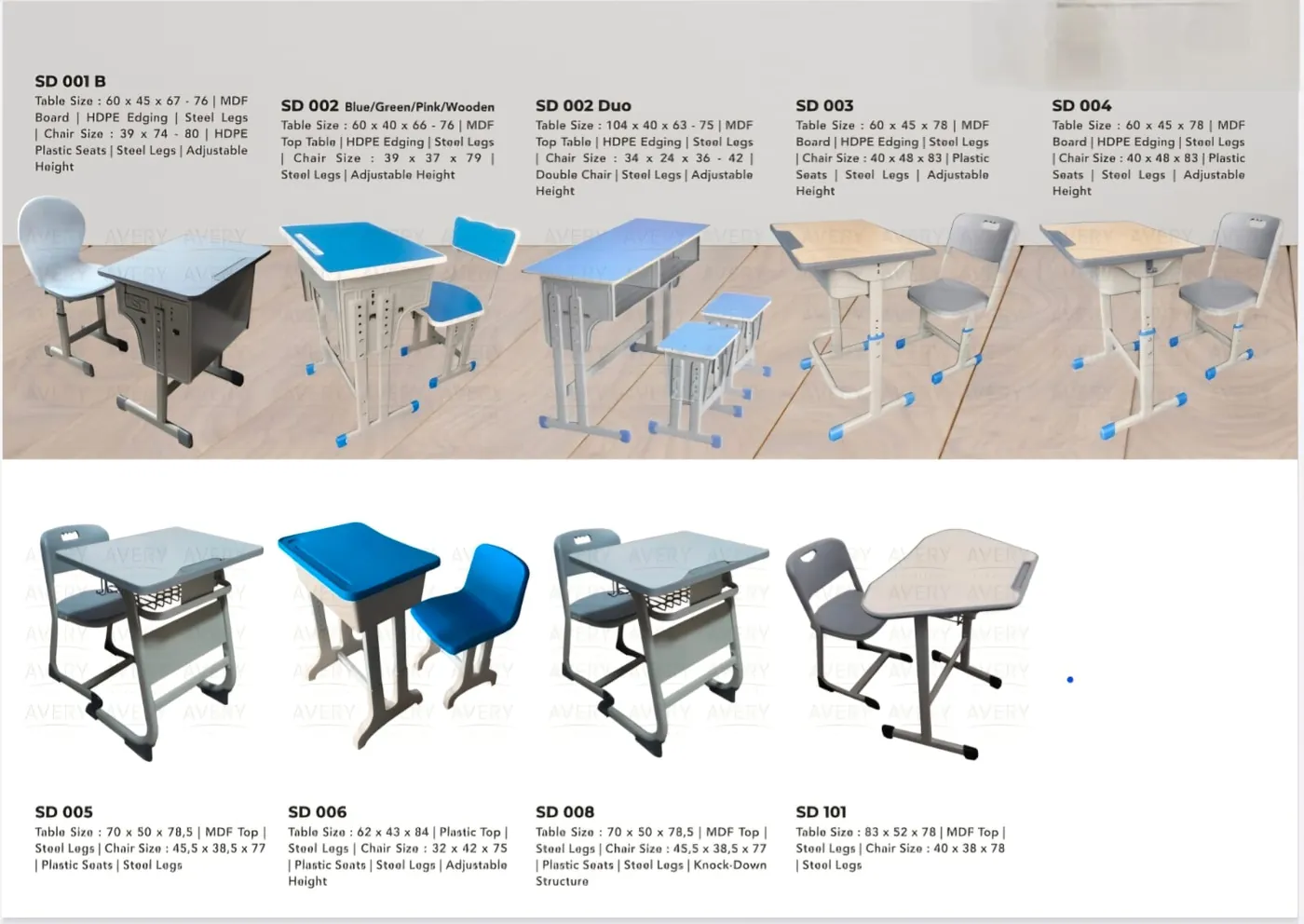 Meja dan Kursi Sekolah