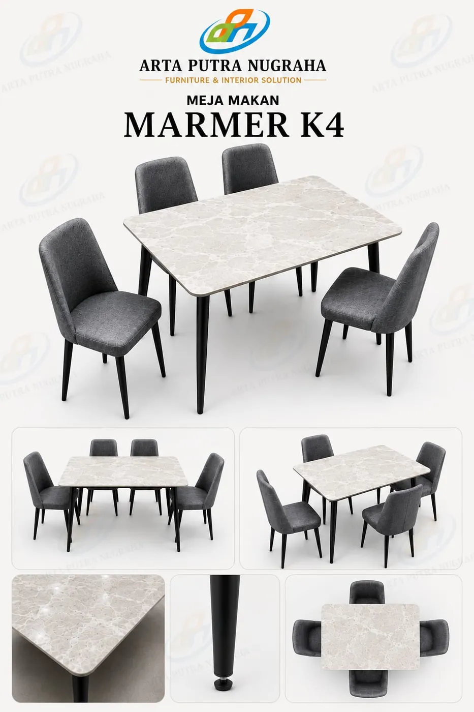 Meja Makan Marmer K4
