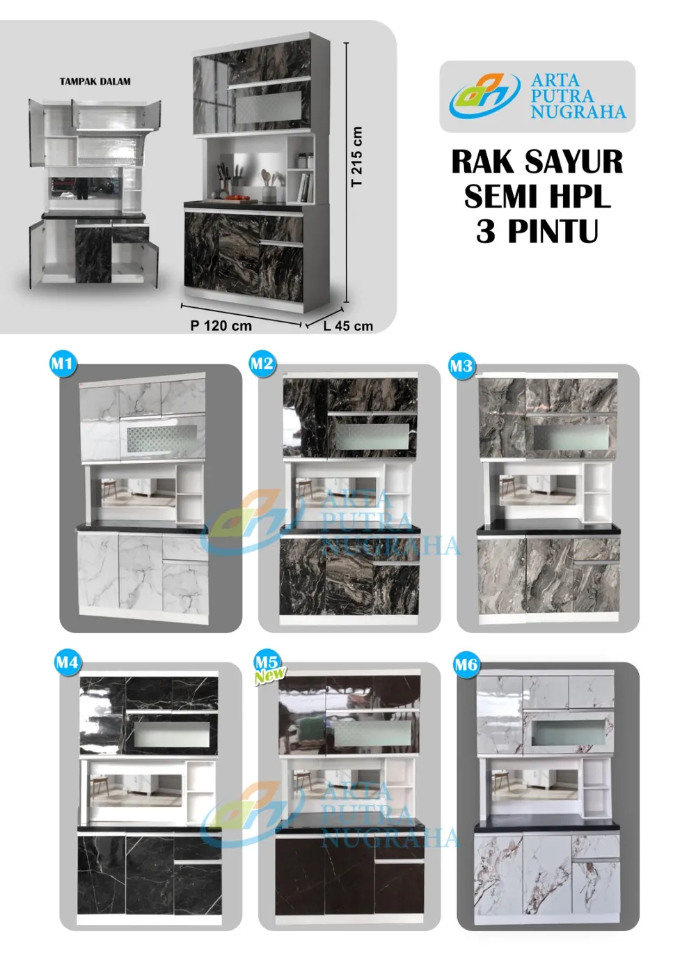 Rak Sayur Semi HPL 3 Pintu